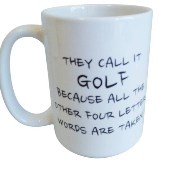 Funny Golf Coffee Mug - Cartoon Graphic Golf Cup - Great Gift! - Picture 2 of 4
